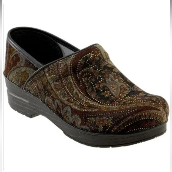 Dansko Vegan Professional Paisley Tapestry Velvet Clogs size 7.5-8 - Picture 16 of 16